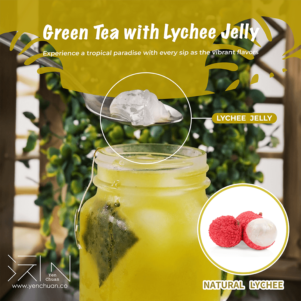 Lychee Bubble Tea (Lychee Green Tea Boba)